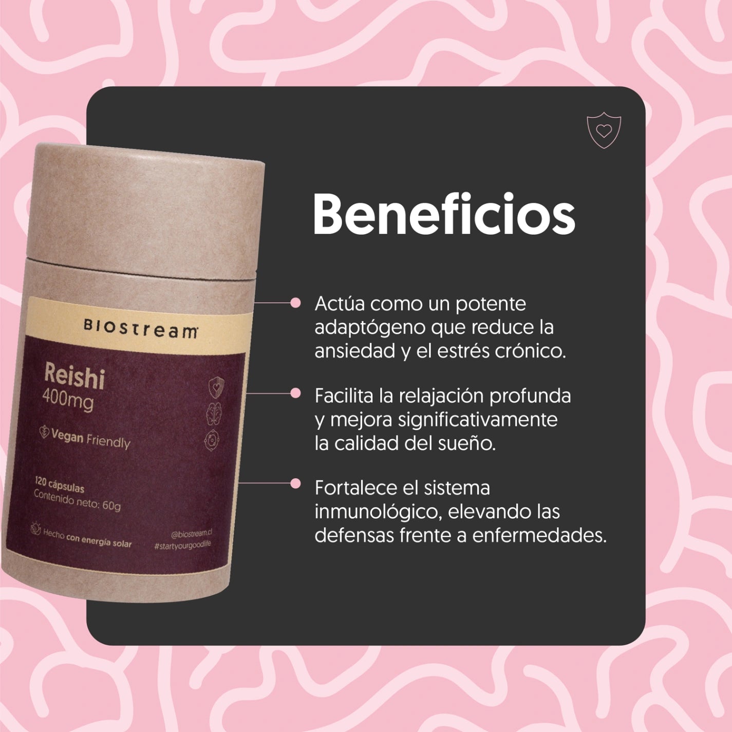 Hongo Reishi 400mg 120 Capsulas Vegano
