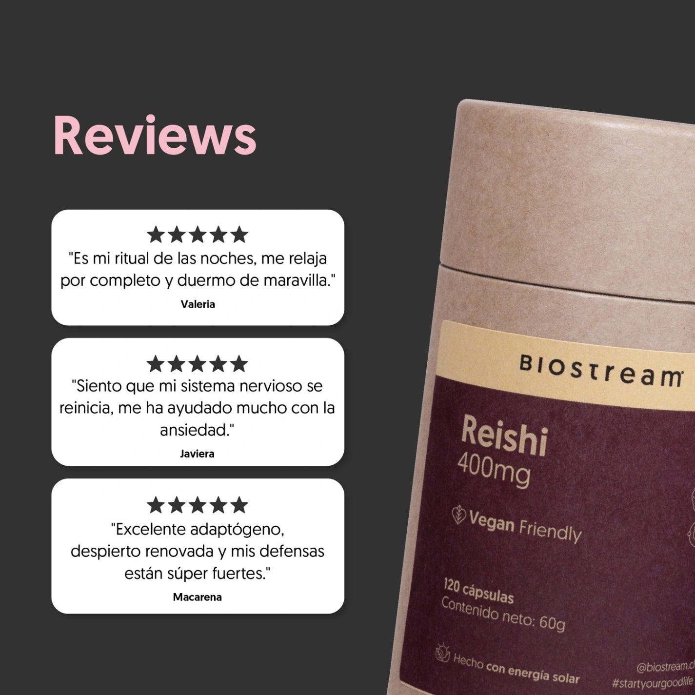 Hongo Reishi 400mg 120 Capsulas Vegano