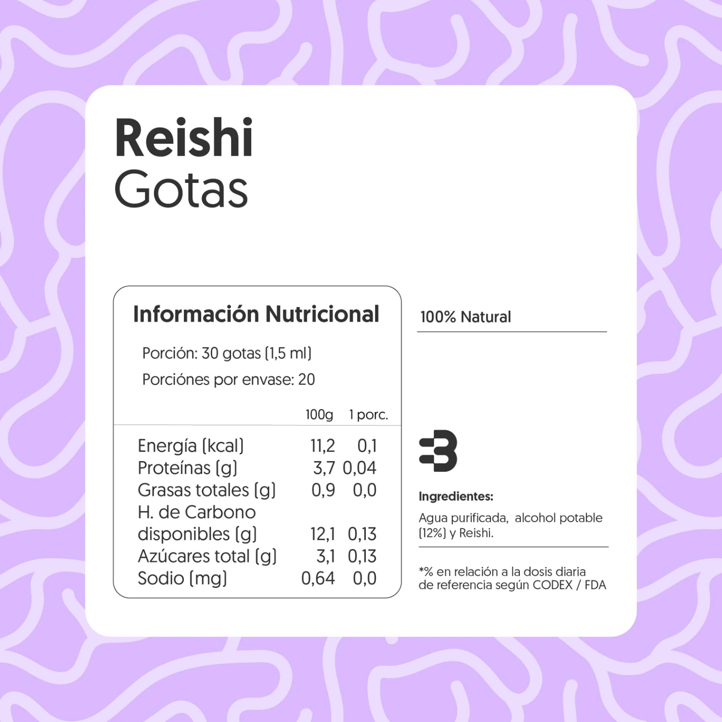 Hongo Reishi en Gotas - Ultra Concentrado 30ml