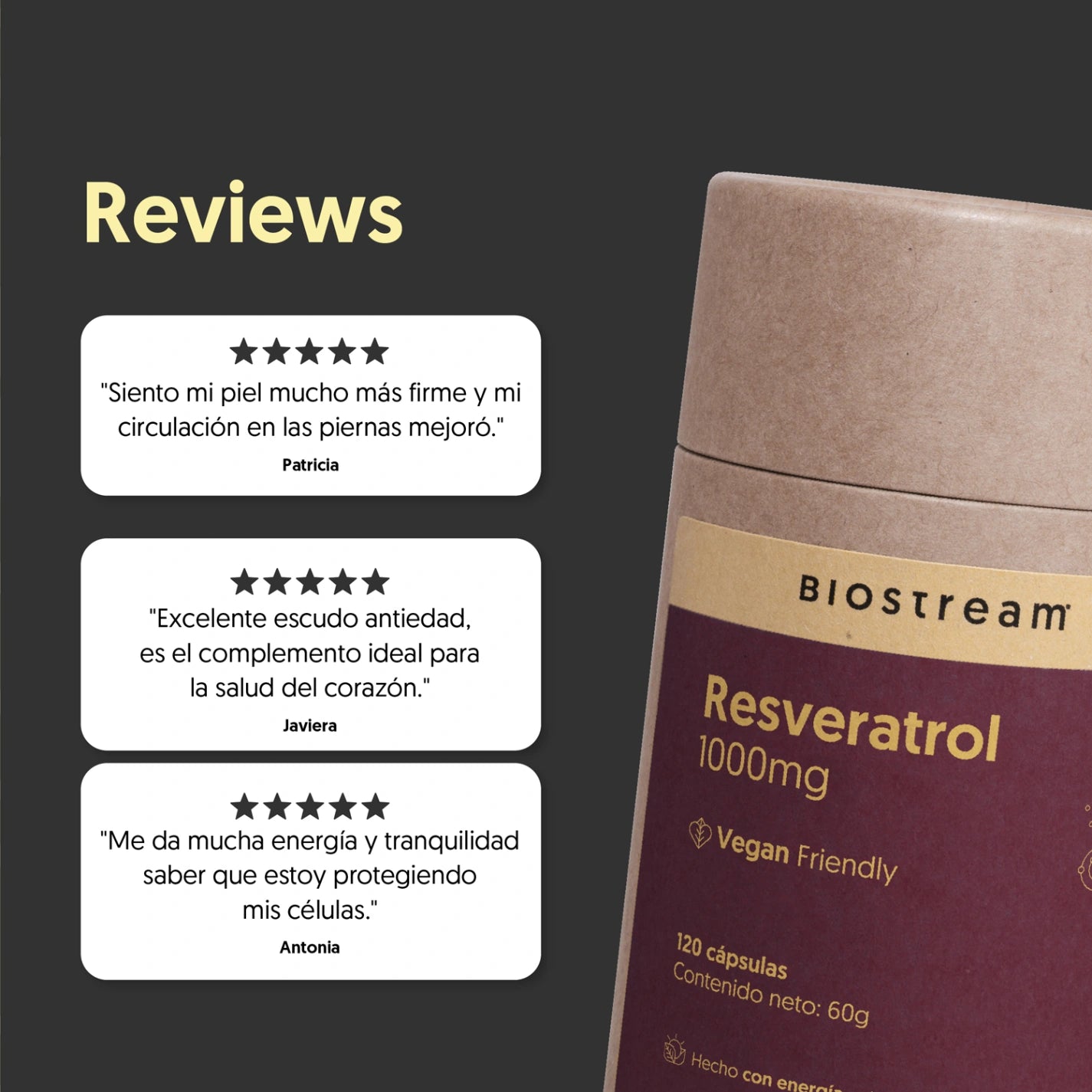 Resveratrol 1000mg 120 Cápsulas Vegano