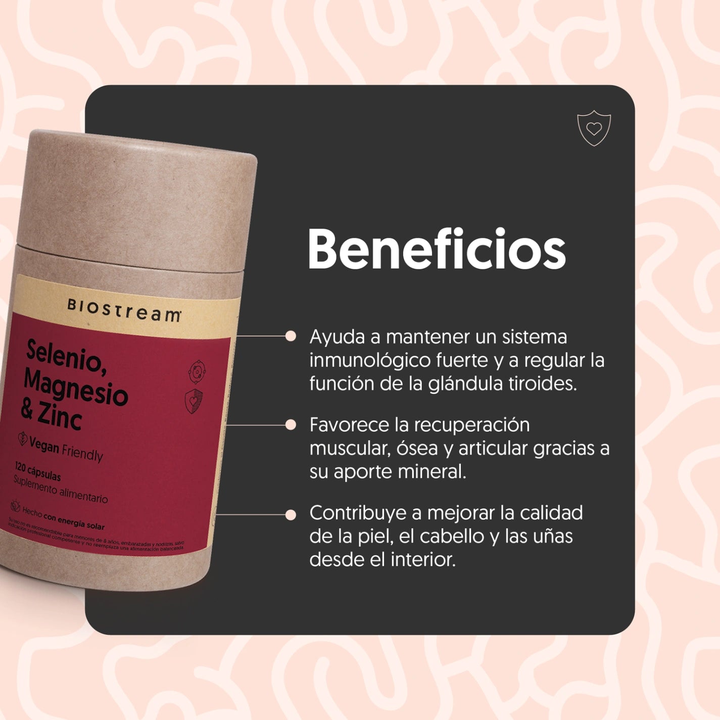 Selenio, Magnesio & Zinc 120 cápsulas Vegano
