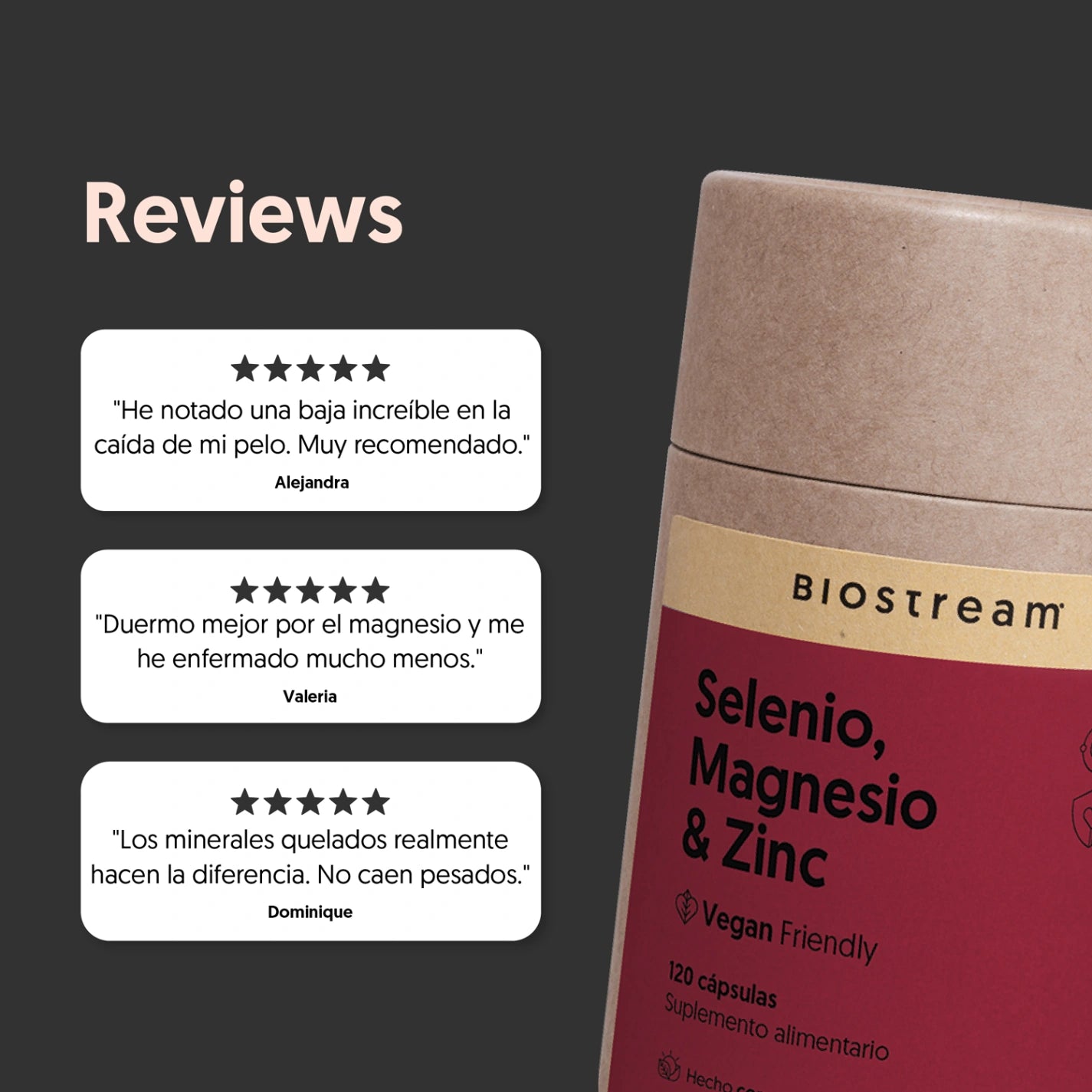Selenio, Magnesio & Zinc 120 cápsulas Vegano