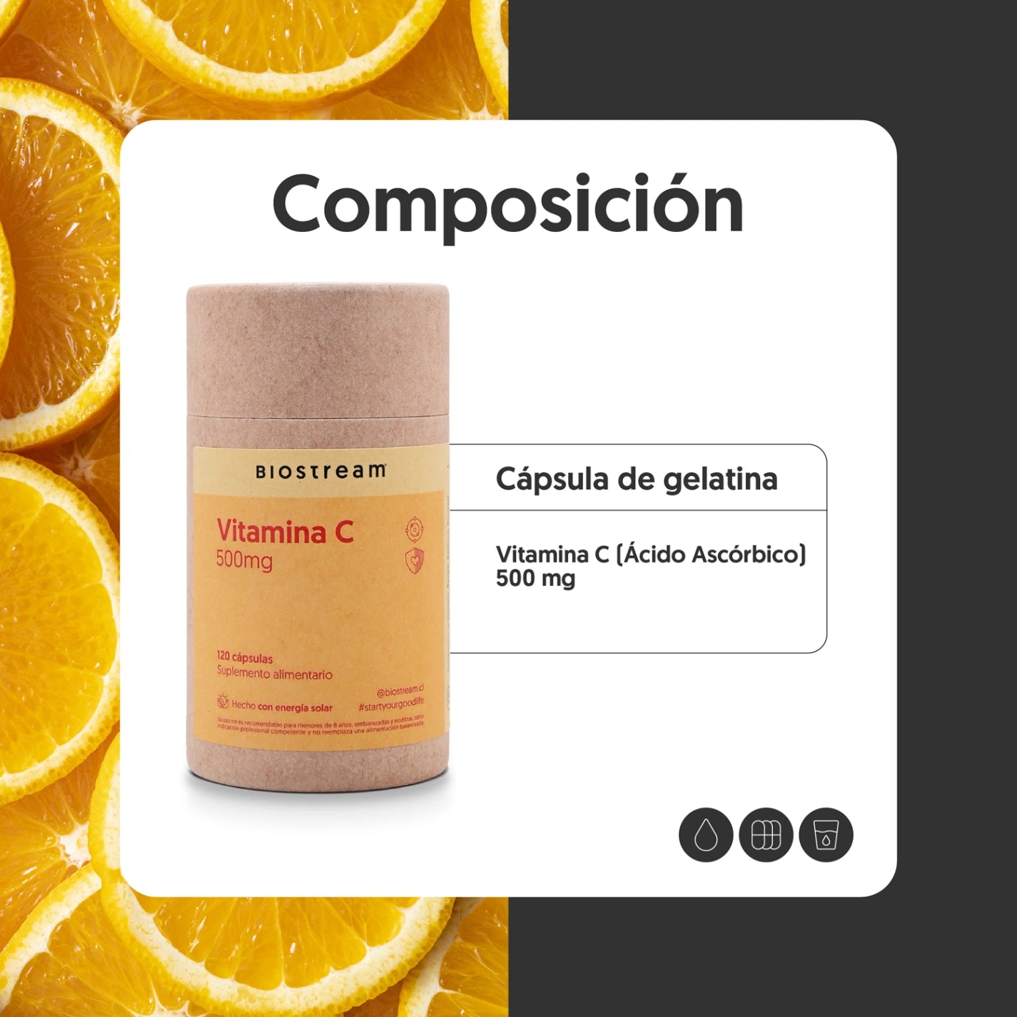 Vitamina C 500mg 120 Cápsulas