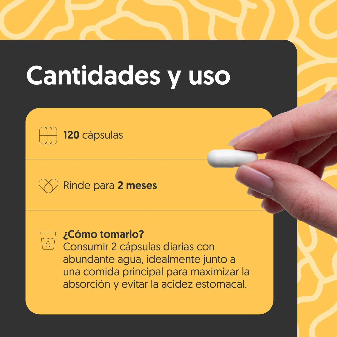 Vitamina C + Zinc 120 Cápsulas vegetales
