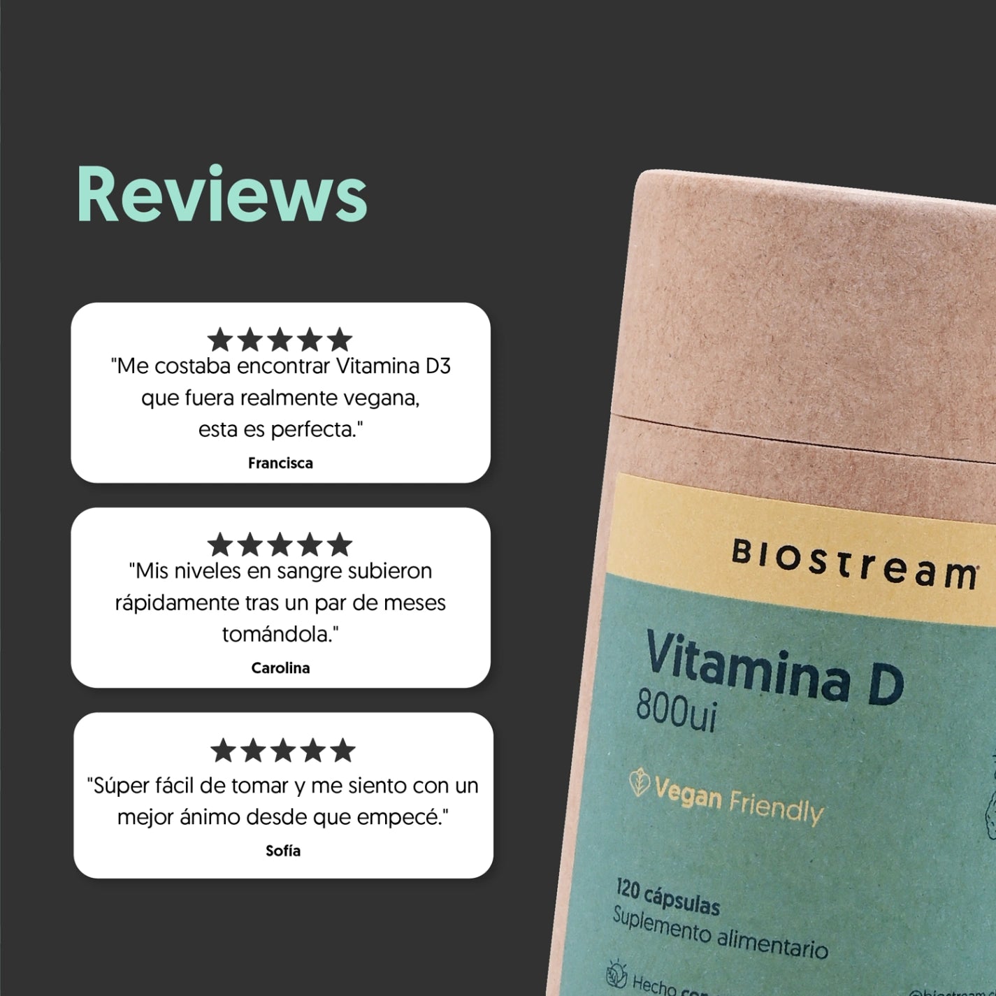 Vitamina D3 800ui 120 Cápsulas Vegana